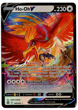 Pokemon Silver Tempest Ho-Oh V Ultra Rare Card 140/195 NM - Image 1