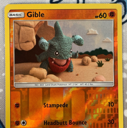 Gible 112/236 Reverse Holo Sun & Moon Unified Minds Pokemon Card 2019 LP/MP - Image 2