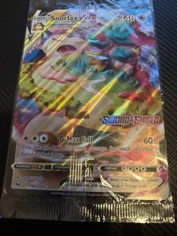 Snorlax VMAX JUMBO Card 142/202 Stamped Gamestop Promo Pokemon Sword & Shield - Image 1