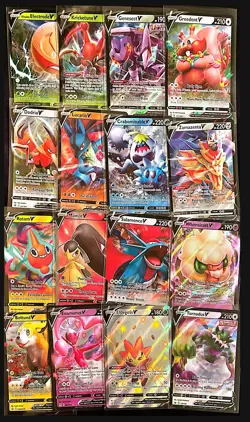 Pokemon Cards Full Art V Lot Of 16 Lucario Zamazenta - Image 1