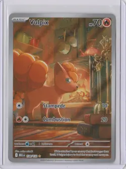 VULPIX 2025 POKEMON TCG MEGA EVOLUTION ILLUSTRATION RARE HOLO CARD 138/132 - Image 1