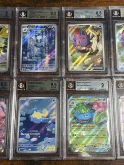 All Beckett Alt Art SAR/ Full Art English & Jpn 10x Pokemon Graded Card Lot #9 - Image 3