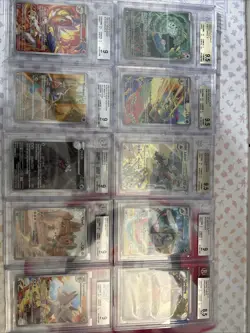 Pokemon 10x Card Lot illustration rare English All Beckett Bgs #4 - Image 1