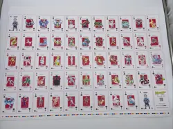 MetaZoo Non Holo Cryptid Nation Playing Cards WPT Uncut Sheet - Image 1