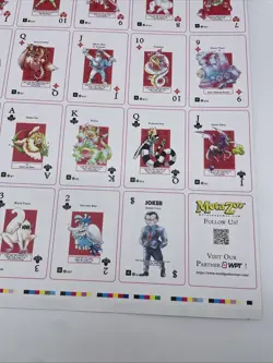 MetaZoo Non Holo Cryptid Nation Playing Cards WPT Uncut Sheet - Image 5