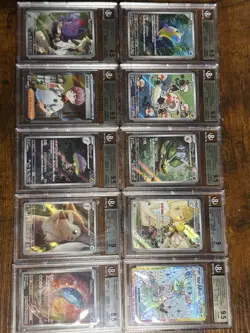 All Beckett Alt Art SAR/ Full Art English & Jpn 10x Pokemon Graded Card Lot #10 - Image 1
