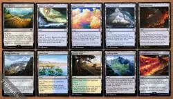 Set of 10 Different Budget Fetch Lands *NM* MTG EDH Commander Deck Building - Image 1