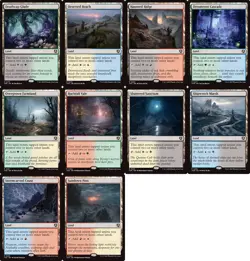 EDH DUAL LAND Set of 10 mtg Innistrad Remastered Shattered Sanctum Deathcap RARE - Image 1
