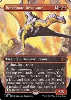 Borderless BONEHOARD DRACOSAUR mtg NM-M Lost Caverns of Ixalan 1 Mythic - Image 1