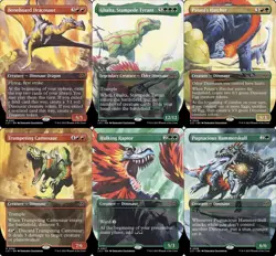 EDH 12 Borderless Dinosaur LCI Ixalan Ghalta Stampede Tyrant Bonehoard Dracosaur - Image 1