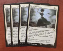 EERIE INTERLUDE x4 mtg INK ERROR NM-M Shadows Over Innistrad 4 Rare Misprint - Image 1