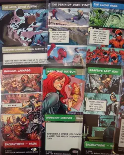 Borderless SPIDER-MAN Panel 10 RARE ~mtg Carnage Crimson Chaos Black Cat MORE - Image 2