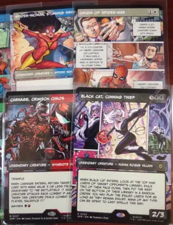 Borderless SPIDER-MAN Panel 10 RARE ~mtg Carnage Crimson Chaos Black Cat MORE - Image 3