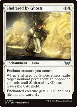 SHELTERED BY GHOSTS x4 mtg NM-M Duskmourn: House of Horror 4 Unc - Image 1