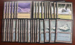 36 SNOW-COVERED Basic Land ~ ICE AGE ~mtg 1995 Vintage Mana Island Forest Plains - Image 1