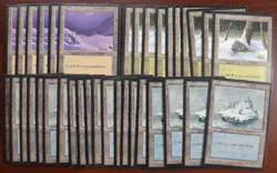 36 SNOW-COVERED Basic Land ~ ICE AGE ~mtg 1995 Vintage Mana Island Forest Plains - Image 2