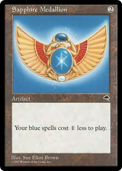 SAPPHIRE MEDALLION x1 mtg LP Tempest 1 Rare (#301) - Image 1