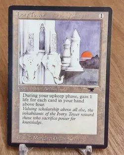 IVORY TOWER x1 mtg LP Antiquities 1 Unc (#Z182) - Image 1