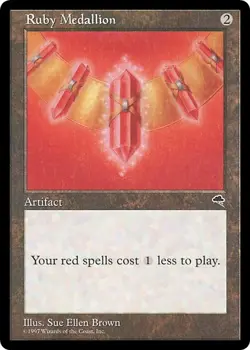 RUBY MEDALLION x1 mtg LP Tempest 1 Rare - Image 1