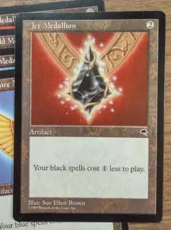 EDH MEDALLION Set of 5 ~mtg TEMPEST Ruby Sapphire Jet Emerald Pear - Image 4