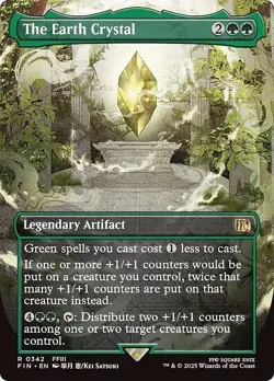 EDH RARE *BORDERLESS CRYSTAL* Artifact Set mtg Final Fantasy Earth Darkness Fire - Image 2