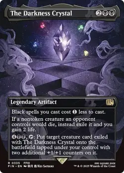EDH RARE *BORDERLESS CRYSTAL* Artifact Set mtg Final Fantasy Earth Darkness Fire - Image 5
