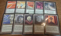 mtg THE DARK Vintage Magic Artifact Lot Tormod's Crypt Skull of Orm Barl's Cage - Image 1