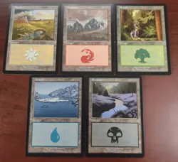 Euro land Promo Set of 5 ~mtg Euroland Swamp Island Plains Mountain Forest - Image 1