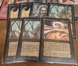 mtg THE DARK Vintage Magic Lot Worms of The Earth Uncle Istvan Spitting Slug MOR - Image 2