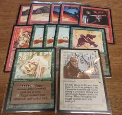 mtg THE DARK Vintage Magic Lot Worms of The Earth Uncle Istvan Spitting Slug MOR - Image 3