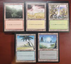 100 Basic Land ~ MIRAGE ~ mtg 1996 Vintage Mana 20 each Type - Image 2