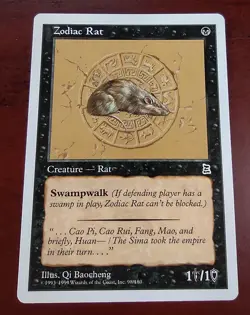 ZODIAC RAT mtg EX/NM Portal: 3 Kingdoms 1 Common - Image 1