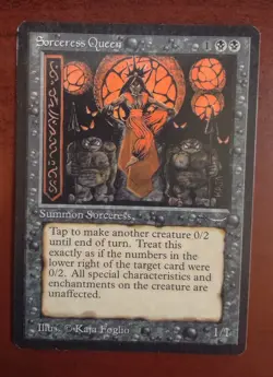 SORCERESS QUEEN x1 mtg EX-NM Arabian Nights 1 Unc - Image 3