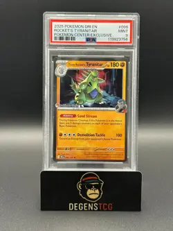 PSA 9 Team Rocket's Tyranitar Pokemon Center Exclusive stamp 096/182 B - Image 1