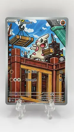 Pokemon TCG - Timburr - 125/086 - Illustration Rare - SV: Black Bolt - Image 1