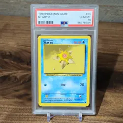 1999 POKEMON GAME BASE SET 65 STARYU PSA 10 GEM MINT - Image 1