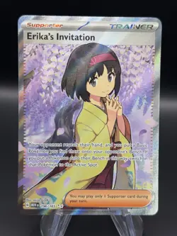 Erika's Invitation NM Full Art Scarlet & Violet 151 196/165 Pokemon TCG Trainer - Image 1
