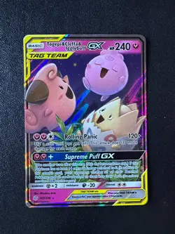 POKEMON TCG - COSMIC ECLIPSE - TOGEPI & CLEFFA & IGGLYPUFF GX TAG TEAM 143/236 - Image 1