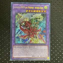 * ELEMENTAL HERO FLAME WINGMAN - INFERNAL RAGE * SECRET RARE BLMR-EN012 YUGIOH - Image 1