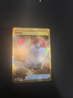 Pokemon TCG Trainer Gold Secret Rare Card 206/165 Switch, 151 - Image 1