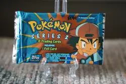 Pokemon Topps TV Animation Edition Series 2 Trading Cards Factory Sealed Pack - Image 1