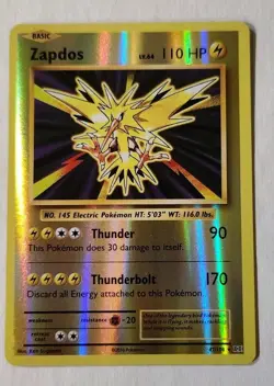 Pokemon TCG Zapdos 42/108 Reverse Holo Rare Card XY: Evolutions 2016 - Image 1