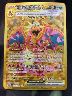 Charizard ex 228/197 SV03: Obsidian Flames Holo Pokemon Card Full Art Dark Type - Image 1