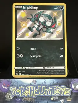 Pokemon Card Impidimp SV083/SV122 Shining Fates Shiny Vault Holo Rare NM - Image 1
