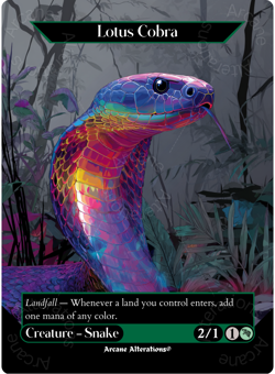 Lotus Cobra - Full Art Altered Art Custom Proxy Cards - Image 1