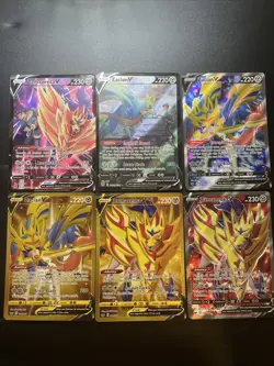 Pokemon Zamazenta v Zacian v Card Set Trainer Gallery Secret Full Art Legendary - Image 1