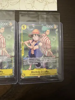One Piece Monkey D Luffy OP10-111 Promo Card Mint Sealed w/ Stickers x2 Pack x3 - Image 3