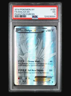 Pokemon TCG Dialga-Ex Phantom Forces Holo Card 122/119 Secret Rare PSA 3 - Image 1