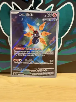 Pokemon Card TCG - Iron Moth 187/182 Illustration Rare Paradox Rift Near Mint - Image 1