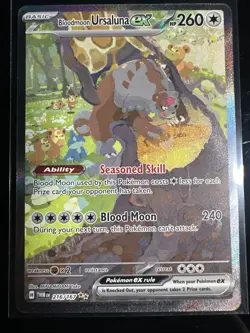 Pokemon Card Bloodmoon Ursaluna ex 216/167 Twilight Masquerade Holo Near Mint - Image 1
